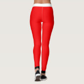 Leggings Blancs et noirs sur rouge (Dos)
