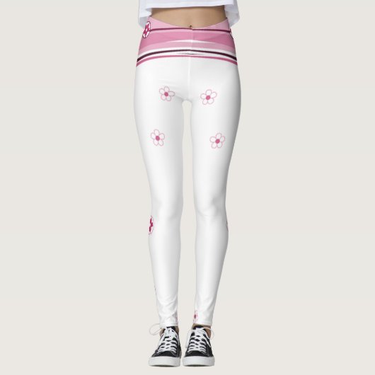 Leggings blancs et roses (Devant)