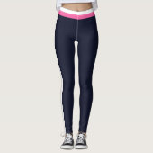 Leggings Blancs et roses Bleu foncé Sports modernes (Devant)