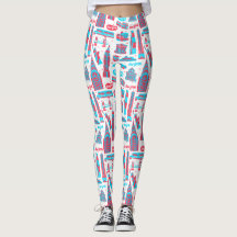 Leggings blancs Motifs de New York