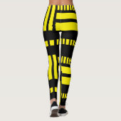 Leggings Blancs noirs 01 B Jaune BG (Dos)
