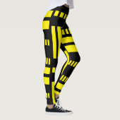 Leggings Blancs noirs 01 B Jaune BG (Droite)
