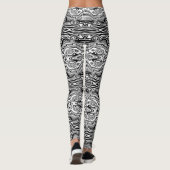 Leggings blancs noirs Abstraits Choisir des couleu (Dos)