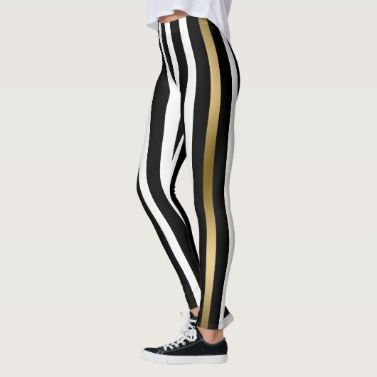Leggings Blancs, Or Et Noirs (Gauche)