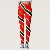 Leggings Blancs rouge noir et or (Devant)