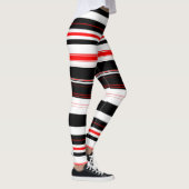 Leggings Blancs rouges et noirs horizontaux (Droite)