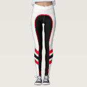 Leggings blancs/rouges/noirs (Devant)