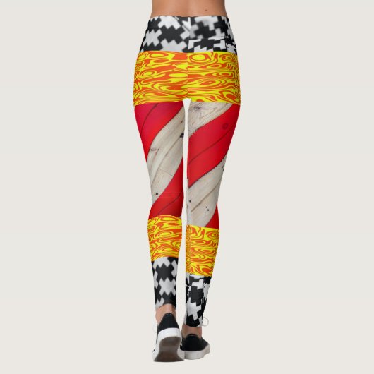 Leggings blancs rouges or (Dos)