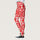 Leggings blancs rouges sans soudure "Ratti_Creativ (Gauche)