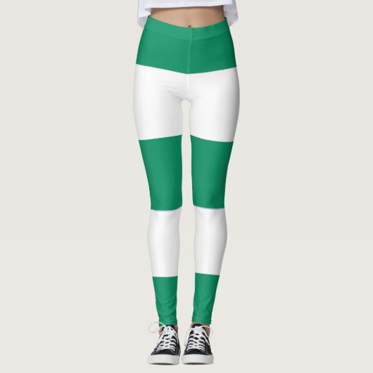 Leggings Blancs verts et blancs (Devant)