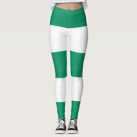 Leggings Blancs verts et blancs (Devant)