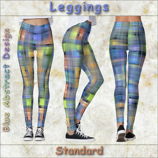 LEGGINGS - Blauw Abstract Design