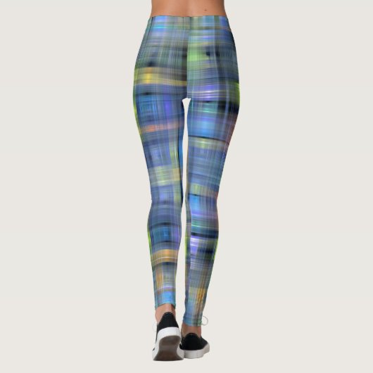 LEGGINGS - Blauw abstract ontwerp (Achterkant)