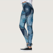 Leggings blauw Agate Geode Stone (Links)