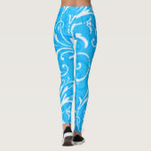 Leggings blauw draaipatroon (Achterkant)