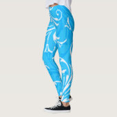 Leggings blauw draaipatroon (Links)