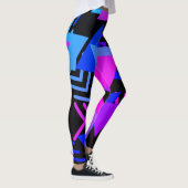 Leggings blauw driehoekspatroon (Rechts)
