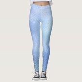 Leggings blauw Mermaid Scale Pattern (Voorkant)