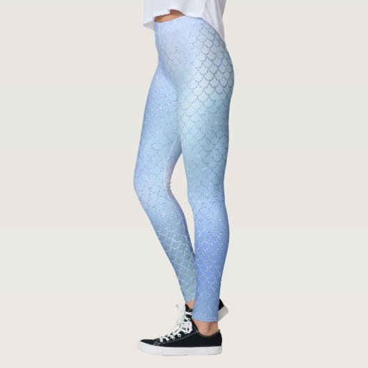 Leggings blauw Mermaid Scale Pattern (Links)