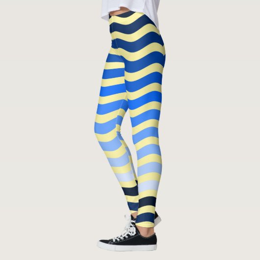 Leggings Blauwe Beach Waves (Links)