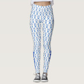 Leggings Blauwe Bewustmakingslint aangepaste woord (Voorkant)