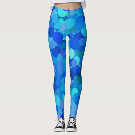 leggings blauwe stip confetti (Voorkant)