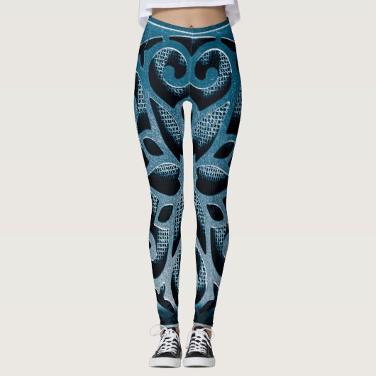 Leggings bleu (Devant)