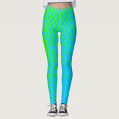 Leggings Bleu à vert Legs Motif dégradé (Devant)