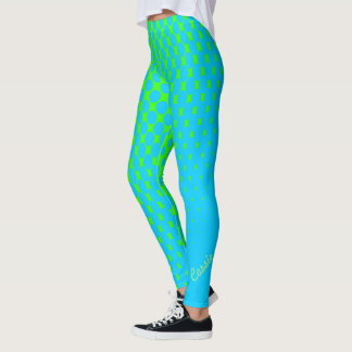 Leggings Bleu à vert Legs Motif dégradé