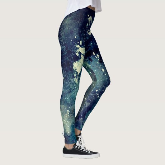 Leggings Bleu Abstrait (Droite)