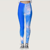 Leggings Bleu Abstrait (Devant)