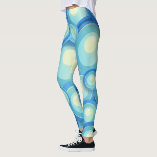 Leggings bleu Abstrait en vert (Gauche)