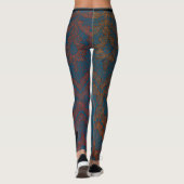 LEGGINGS BLEU AVEC DES LÉGUMES MOTIFS DE LACE ANTIQUE (Dos)