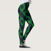 Leggings Bleu avec des traits 'flottants' entrelacés (Droite)