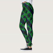 Leggings Bleu avec des traits 'flottants' entrelacés (Gauche)