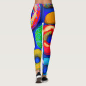 Leggings Bleu beignets colorés (Dos)