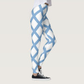 Leggings Bleu Blanc Arlequin Diamond Motif (Droite)