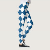 Leggings Bleu | Blanc classique Harlequins Diamond Motif (Droite)