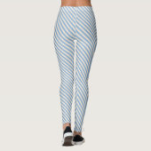 Leggings Bleu blanc Diagonal Stripes Motif (Dos)