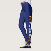 Leggings bleu blanc équipe filles basketball (Gauche)