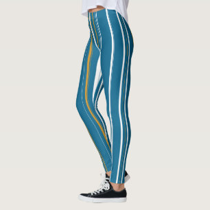 Leggings Bleu blanc et jaune