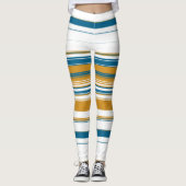 Leggings Bleu blanc et jaune (Devant)