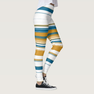 Leggings Bleu blanc et jaune