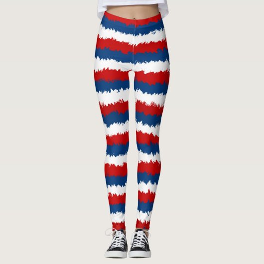 Leggings Bleu, blanc et rouge Cool (Devant)