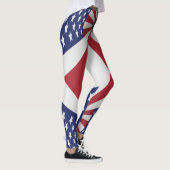 Leggings Bleu blanc rouge Etats-Unis de rayures d'étoiles (Droite)