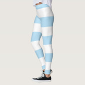 Leggings Bleu, Blancs, Motif rayé (Gauche)