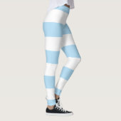 Leggings Bleu, Blancs, Motif rayé (Droite)