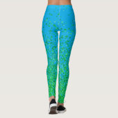 Leggings Bleu bleu azur et écolo Imprimer (Dos)