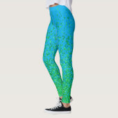Leggings Bleu bleu azur et écolo Imprimer (Gauche)
