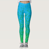 Leggings Bleu bleu azur et écolo Imprimer (Devant)